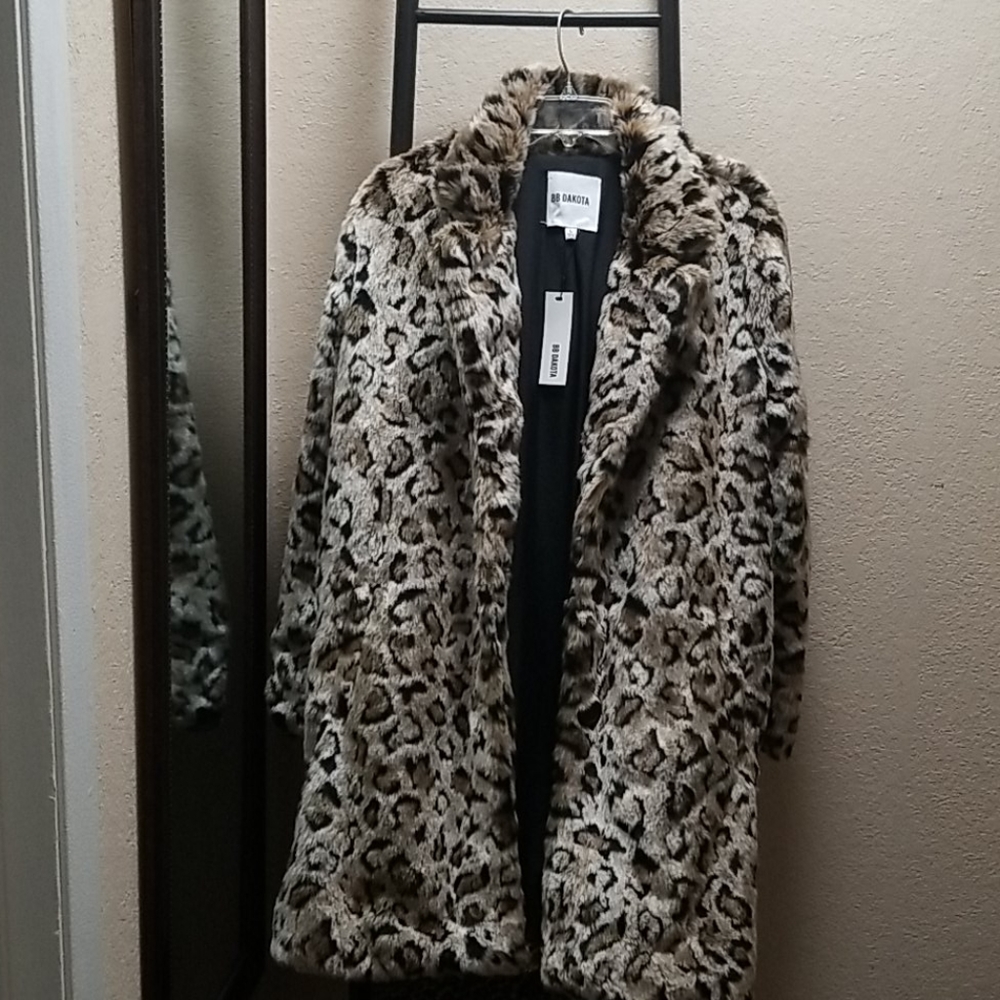 Boho BB Dakota Rooney Leopard Coat - Large